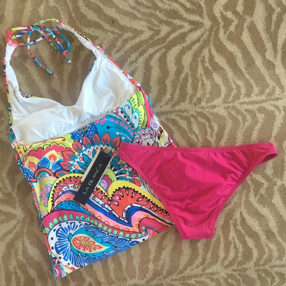 Anne Cole + La Blanca Tankini Swimsuit XS/4 - Picture 3 of 4